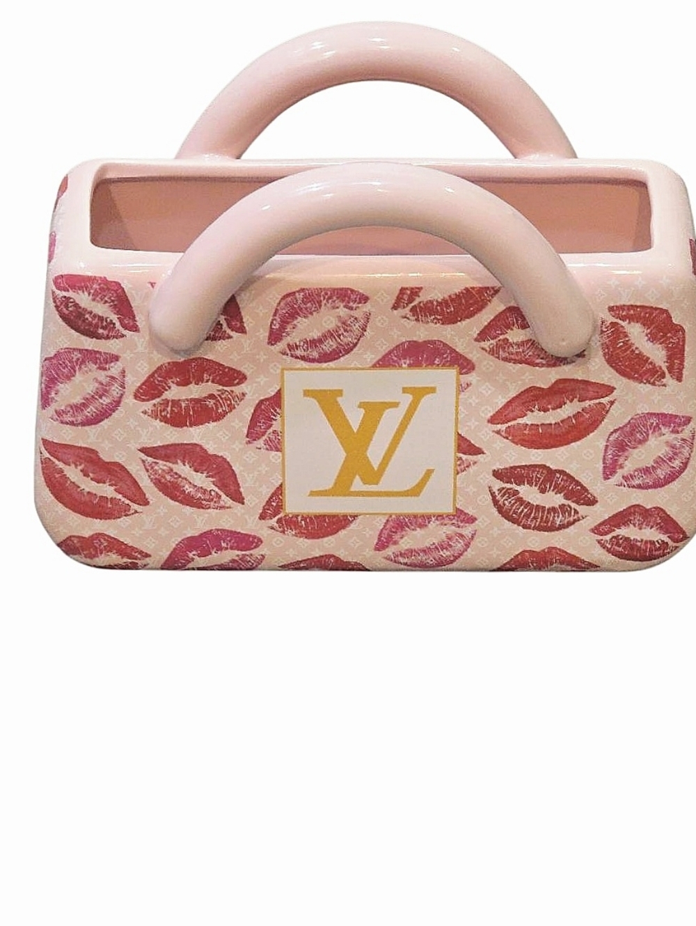 At Home Louis Vuitton Logo Lips Purse-Shaped Decor - Picture 2 of 8